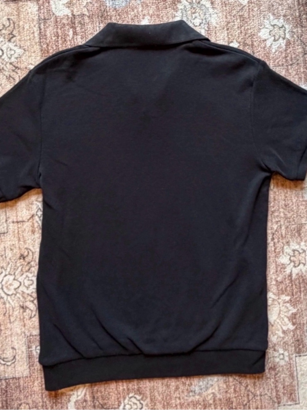 Zara Men Black Short-Sleeve Polo Shirt - Picture 2 of 3